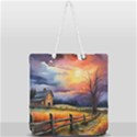 Rural Farm Fence Pathway Sunset Full Print Rope Handle Tote (Large) View2