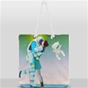 Astronaut Cat Retro Cute Alien Full Print Rope Handle Tote (Large) View1