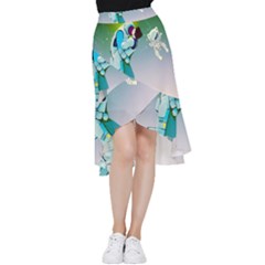 Astronaut Kiss Space Baby Frill Hi Low Chiffon Skirt by Bedest
