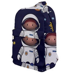 Boy Spaceman Space Rocket Ufo Planets Stars Classic Backpack by Ndabl3x