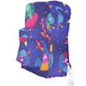 Cartoon Funny Aliens With Ufo Duck Starry Sky Set Full Print Backpack View3