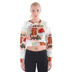 Santa Cookies Christmas Cropped Sweatshirt by Sarkoni