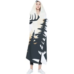 Deer Wildlife Nature Wearable Blanket by Sarkoni