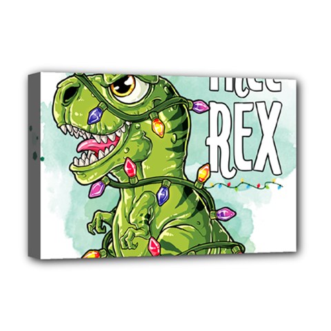Dinosaur T-rex Dino Tyrannasaurus Deluxe Canvas 18  X 12  (stretched) by Sarkoni