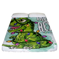 Dinosaur T-rex Dino Tyrannasaurus Fitted Sheet (california King Size) by Sarkoni