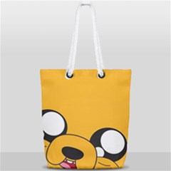 Adventure Time Cartoon Face Funny Happy Toon Full Print Rope Handle Tote (small) by Bedest