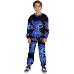Stitch Love Cartoon Cute Space Kids  Sweatshirt Set by Bedest