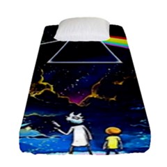 Trippy Kit Rick And Morty Galaxy Pink Floyd Fitted Sheet (single Size) by Bedest