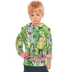 Rick And Morty Adventure Time Cartoon Kids  Hooded Pullover by Bedest