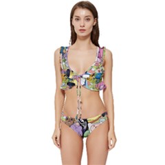Adventure Time Finn  Jake Low Cut Ruffle Edge Bikini Set by Bedest