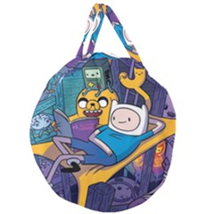 Adventure Time Finn  Jake Marceline Giant Round Zipper Tote by Bedest