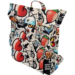 Comical Words Animals Comic Omics Crazy Graffiti Buckle Up Backpack by Bedest