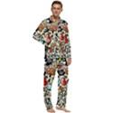 Comical Words Animals Comic Omics Crazy Graffiti Men s Long Sleeve Velvet Pocket Pajamas Set View2