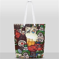 Graffiti Go Art Full Print Rope Handle Tote (small) by Bedest