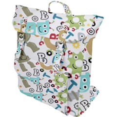 Seamless Pattern Vector With Funny Robots Cartoon Buckle Up Backpack by Hannah976