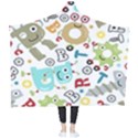 Seamless Pattern Vector With Funny Robots Cartoon Wearable Blanket View2