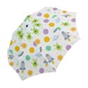 Seamless Pattern Cartoon Space Planets Isolated White Background Folding Umbrellas View2