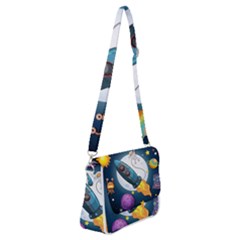 Spaceship Astronaut Space Shoulder Bag With Back Zipper by Hannah976