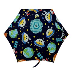Space Seamless Pattern Illustration Mini Folding Umbrellas by Hannah976