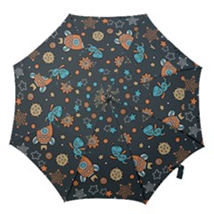 Space Seamless Pattern Art Hook Handle Umbrellas (large) by Hannah976