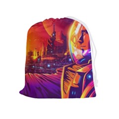 Far Future Human Colonization Drawstring Pouch (xl) by Hannah976