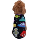 Seamless Pattern With Space Objects Ufo Rockets Aliens Hand Drawn Elements Space Dog T-Shirt View2