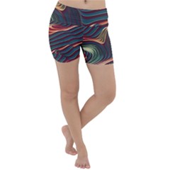 Dessert Storm Wave  pattern  Lightweight Velour Yoga Shorts by coffeus
