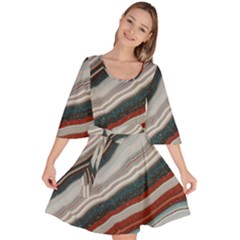 Dessert Road  pattern  All Over Print Design Velour Kimono Dress by coffeus