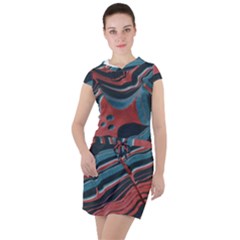 Dessert Land  pattern  All Over Print Design Drawstring Hooded Dress by coffeus