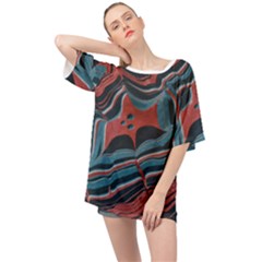 Dessert Land  pattern  All Over Print Design Oversized Chiffon Top by coffeus