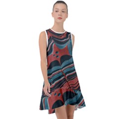 Dessert Land  pattern  All Over Print Design Frill Swing Dress by coffeus