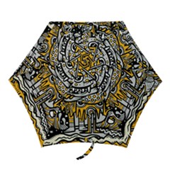 Crazy Abstract Doodle Social Doodle Drawing Style Mini Folding Umbrellas by Hannah976