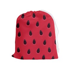 Seamless Watermelon Surface Texture Drawstring Pouch (xl) by Hannah976