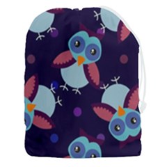 Owl Pattern Background Drawstring Pouch (3xl) by Hannah976