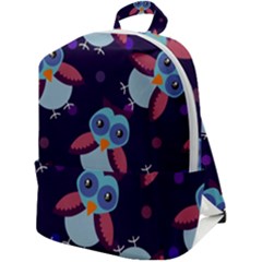 Owl Pattern Background Zip Up Backpack by Hannah976
