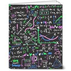 Math Linear Mathematics Education Circle Background 8  X 10  Softcover Notebook by Hannah976
