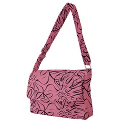 Pink Monstera Full Print Messenger Bag (s) by ConteMonfrey