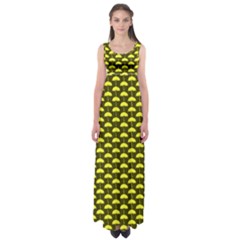Under My Little Yellow Umbrella Empire Waist Maxi Dress by ConteMonfrey