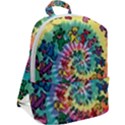 Grateful Dead Bears Tie Dye Vibrant Spiral Zip Up Backpack View2