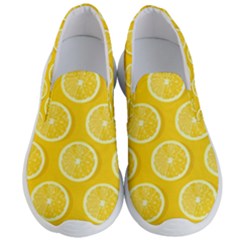 Lemon Fruits Slice Seamless Pattern Men s Lightweight Slip Ons by Ravend
