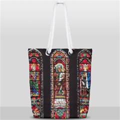 Photos Chartres Notre Dame Full Print Rope Handle Tote (small) by Bedest