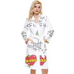 Abstract Fashion Background Suitable Fabric Printing Long Sleeve Velvet Robe by Apen