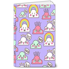 Cloud Seamless Pattern 8  X 10  Softcover Notebook by Apen