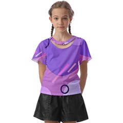 Colorful Labstract Wallpaper Theme Kids  Front Cut T-shirt by Apen