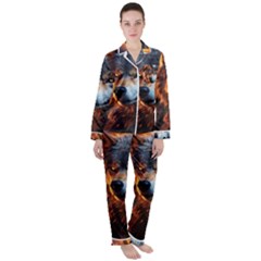 Be Dare For Everything Women s Long Sleeve Satin Pajamas Set	 by Saikumar