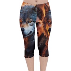 Be Dare For Everything Velvet Capri Leggings  by Saikumar