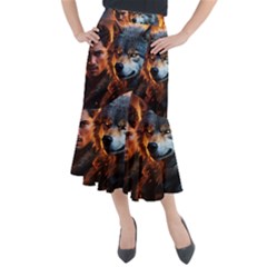 Be Dare For Everything Midi Mermaid Skirt by Saikumar