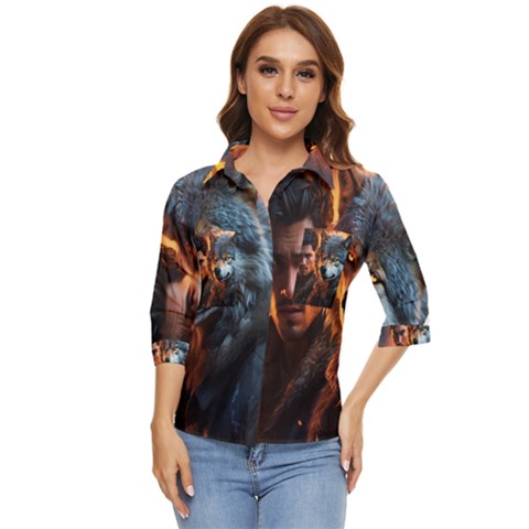 Be Dare For Everything Women s Quarter Sleeve Pocket Shirt by Saikumar