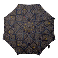 Pattern Floral Leaves Hook Handle Umbrellas (large) by Ravend
