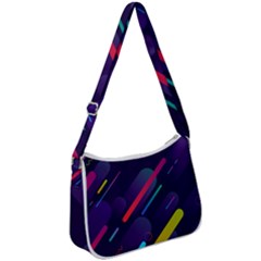 Colorful Abstract Background Zip Up Shoulder Bag by Ravend